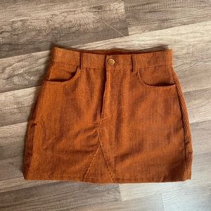 Camel corduroy skirt